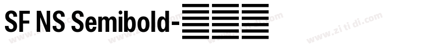 SF NS Semibold字体转换